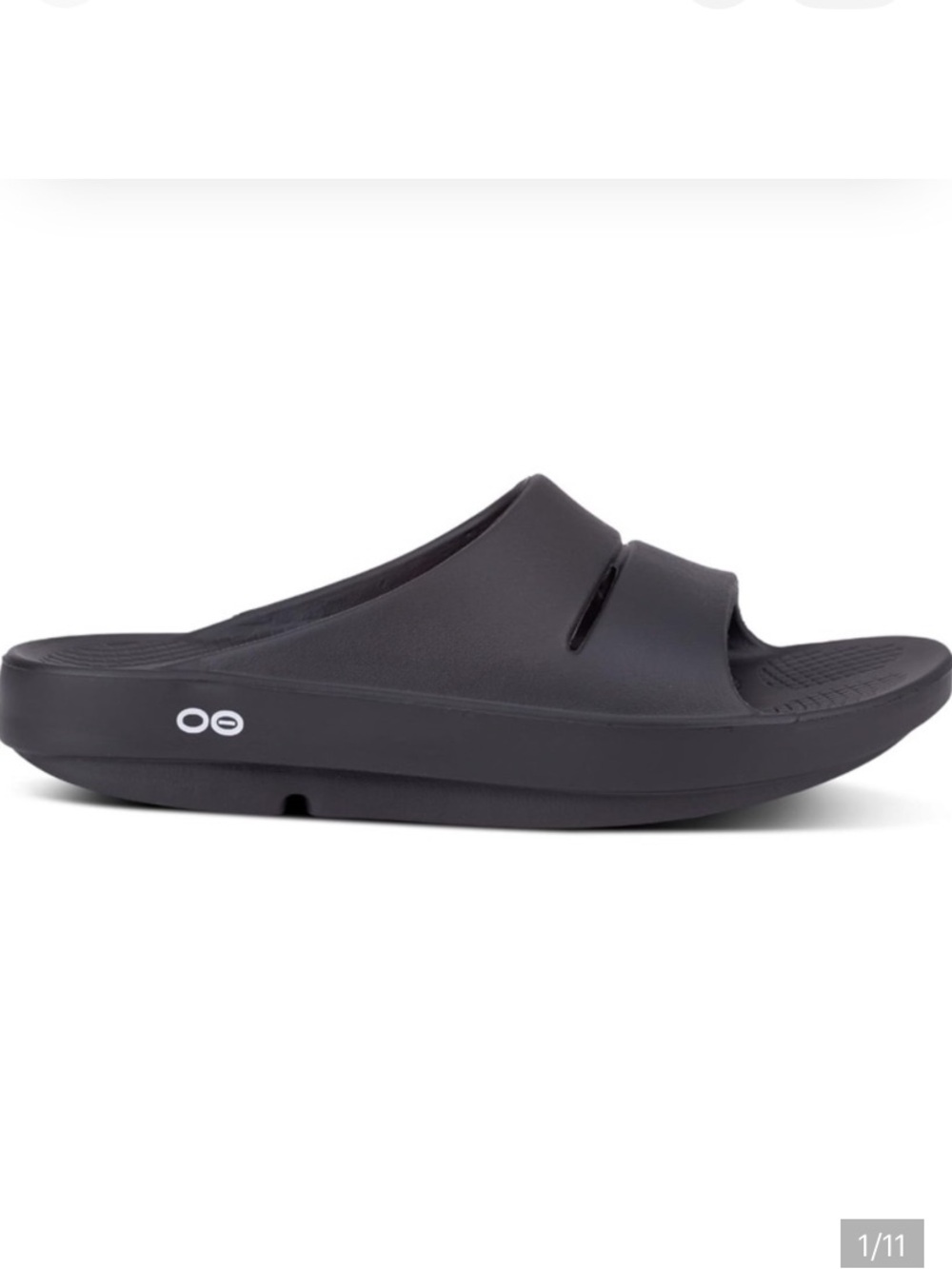 OOFOS OOahh Recovery Slide Black Women’s 10, Men’s 8
